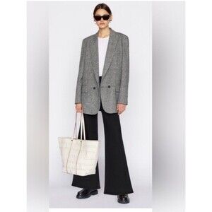 Frame Jetset Wide-Leg Jeans in Sheen Noir Wash 0
